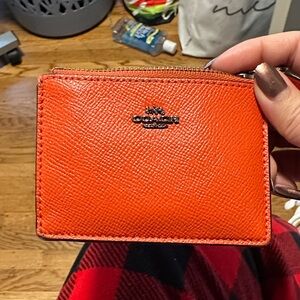 Orange coach card case